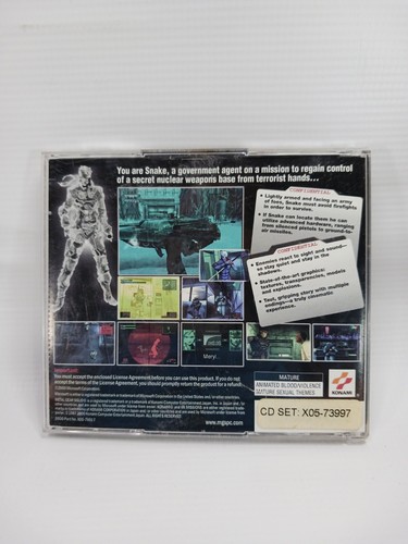 Metal gear solid cd - metal, cd-rom